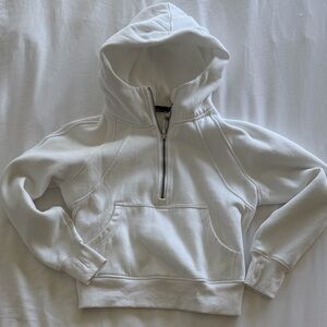 White cropped hoodie